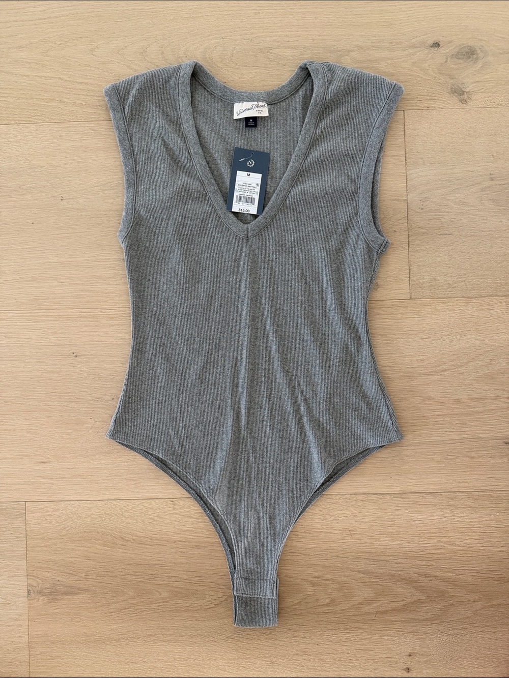 Universal Thread Gray Sleeveless V-Neck Kids Bodysuit
